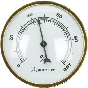 Hygrometer groot goud 72 mm