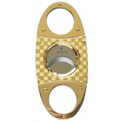 Sigarenknipper ovaal goud geblokt deluxe Sigarenknipper ovaal goud geblokt deluxe