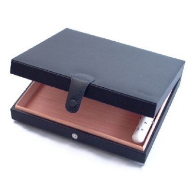 Credo travelhumidor leder zwart Credo travelhumidor leder zwart