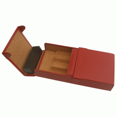 Credo travelhumidor 3 sigaar rood Credo travelhumidor 3 sigaar rood
