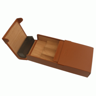 Credo travelhumidor 3 sigaar cognac Credo travelhumidor 3 sigaar cognac