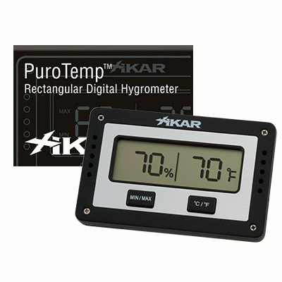 Xikar digitale hygrometer vierkant Xikar digitale hygrometer vierkant