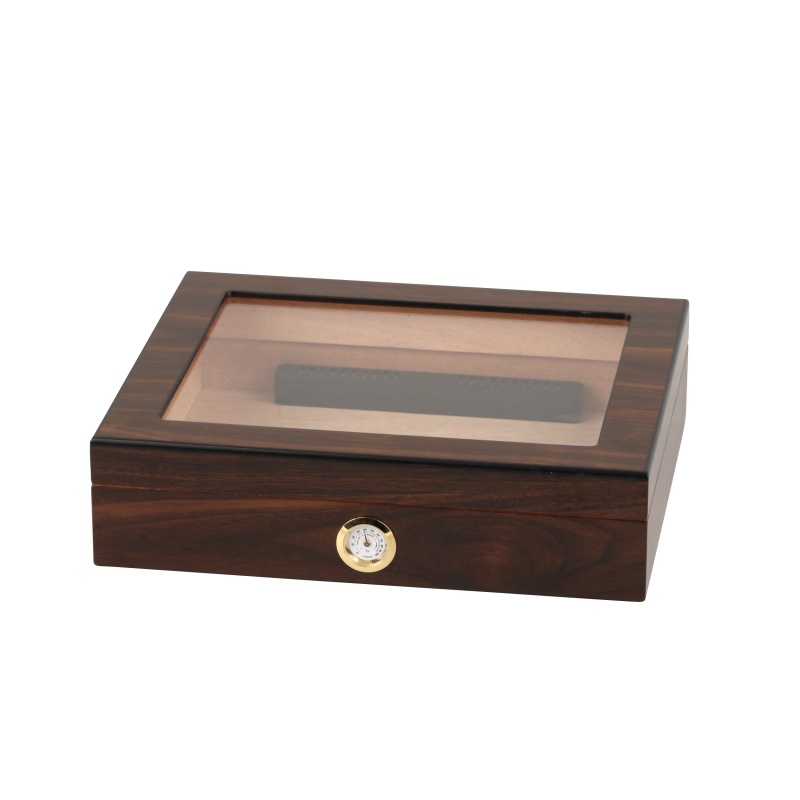 Humidor met glas - bruin 25 sigaren